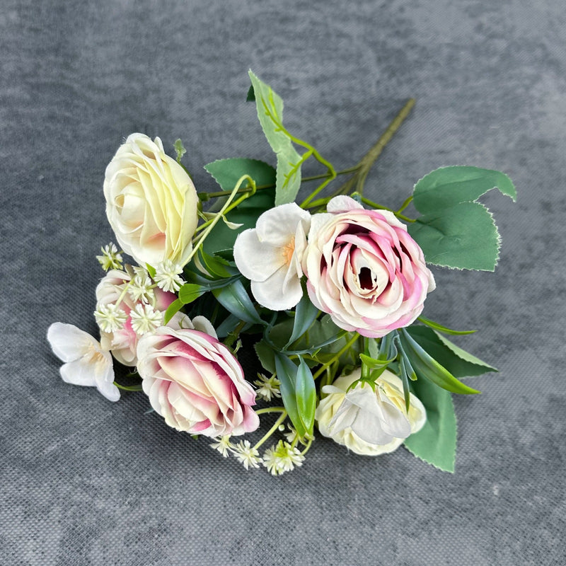 Realistic Silk Roses, 2 Stems, 11" Tall, Perfect for Weddings, Home Decor, and Vase Arrangements