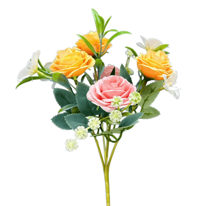 Realistic Silk Roses, 2 Stems, 11" Tall, Perfect for Weddings, Home Decor, and Vase Arrangements