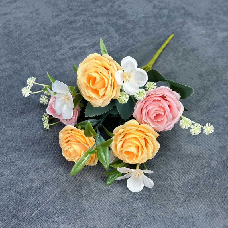 Realistic Silk Roses, 2 Stems, 11" Tall, Perfect for Weddings, Home Decor, and Vase Arrangements