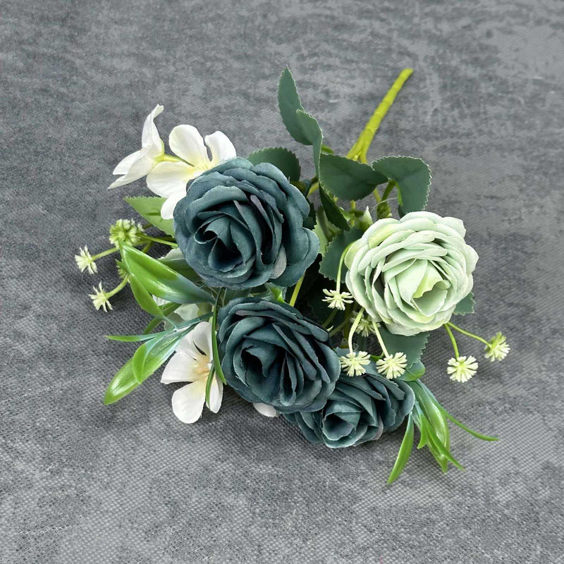 Realistic Silk Roses, 2 Stems, 11" Tall, Perfect for Weddings, Home Decor, and Vase Arrangements