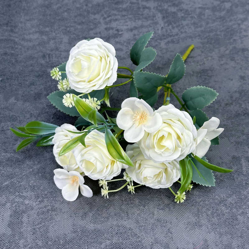 Realistic Silk Roses, 2 Stems, 11" Tall, Perfect for Weddings, Home Decor, and Vase Arrangements