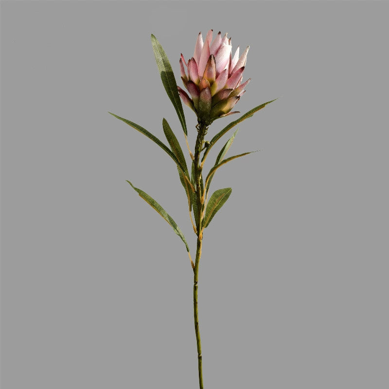 Artificial Protea Flower Stem, 25" Tall with 4.5" Bloom,  for Vase Arrangements, Wedding Centerpieces & Home Decor, Burgundy & Dusty Pink Options
