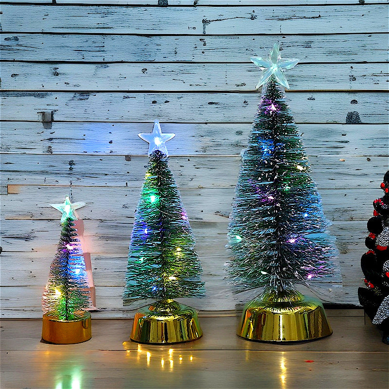 Mini LED Pinecone Tree, Glowing Snowy Pinecone Decor, Small 2" Medium 3" Large 3.5", Perfect for Home Decor, Weddings, Holiday Parties, and Seasonal Displays