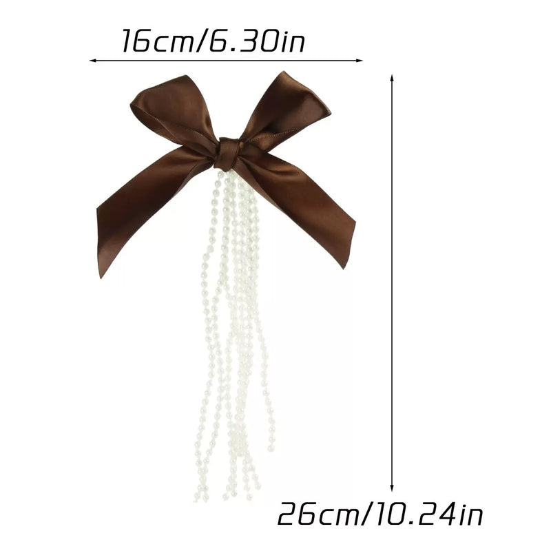 10" Pearl & Rhinestone Christmas Tree Bow Ornament, Elegant Holiday Decor for Home, Weddings & Parties, Bulk Discounts Available