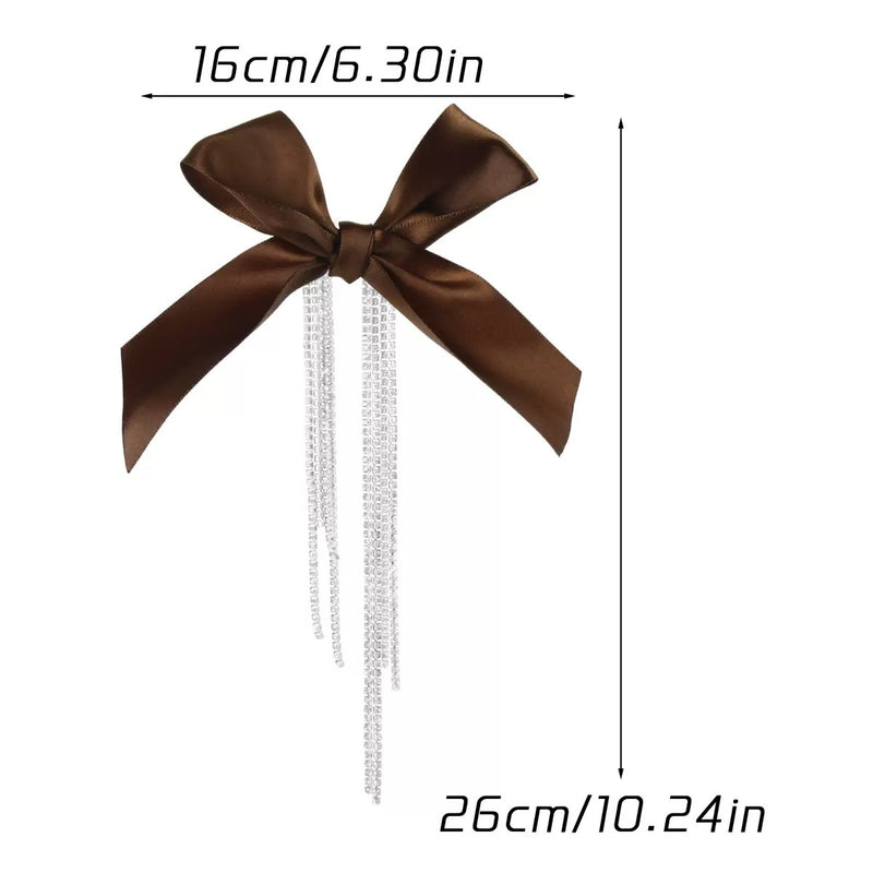 10" Pearl & Rhinestone Christmas Tree Bow Ornament, Elegant Holiday Decor for Home, Weddings & Parties, Bulk Discounts Available