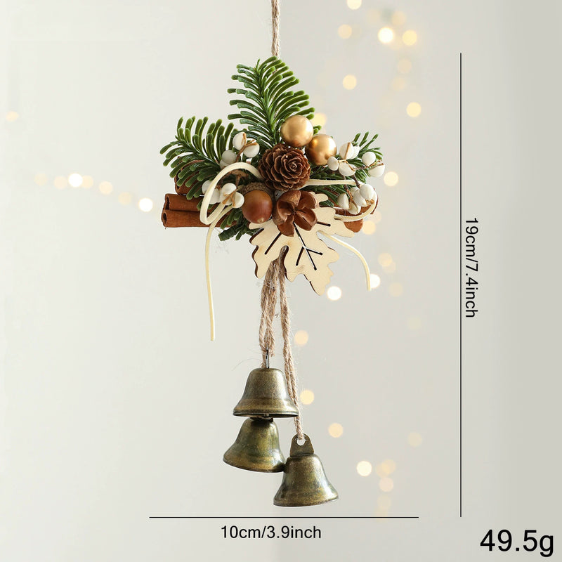 Luxury Christmas Bell Ornaments Set - 9 Styles for Door Hanging, Tree Decor, Window Display & Wall Hangings, Faux Floral Arrangements, Holiday Party Decor