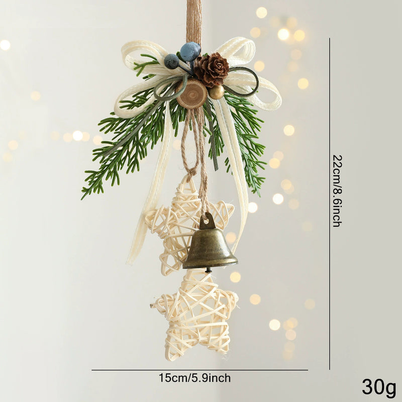 Luxury Christmas Bell Ornaments Set - 9 Styles for Door Hanging, Tree Decor, Window Display & Wall Hangings, Faux Floral Arrangements, Holiday Party Decor