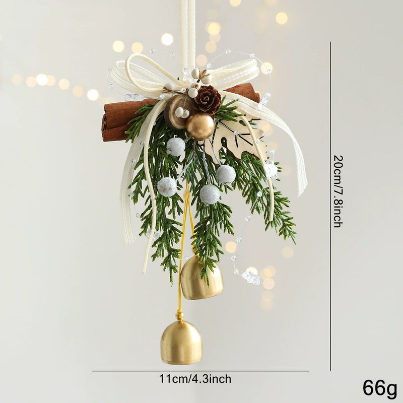 Luxury Christmas Bell Ornaments Set - 9 Styles for Door Hanging, Tree Decor, Window Display & Wall Hangings, Faux Floral Arrangements, Holiday Party Decor