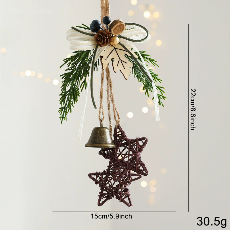 Luxury Christmas Bell Ornaments Set - 9 Styles for Door Hanging, Tree Decor, Window Display & Wall Hangings, Faux Floral Arrangements, Holiday Party Decor