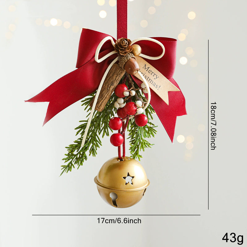 Luxury Christmas Bell Ornaments Set - 9 Styles for Door Hanging, Tree Decor, Window Display & Wall Hangings, Faux Floral Arrangements, Holiday Party Decor