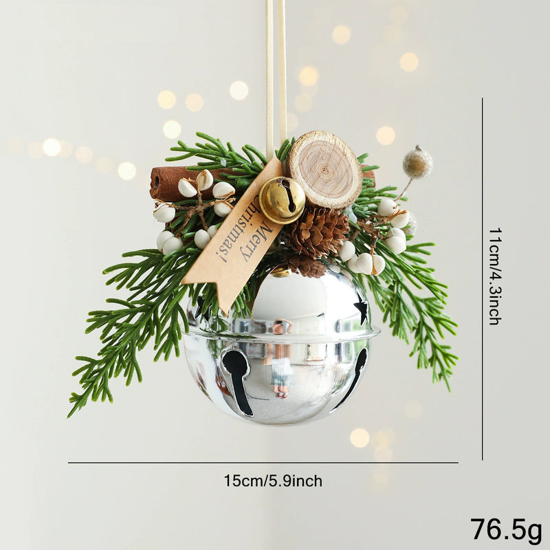 Luxury Christmas Bell Ornaments Set - 9 Styles for Door Hanging, Tree Decor, Window Display & Wall Hangings, Faux Floral Arrangements, Holiday Party Decor