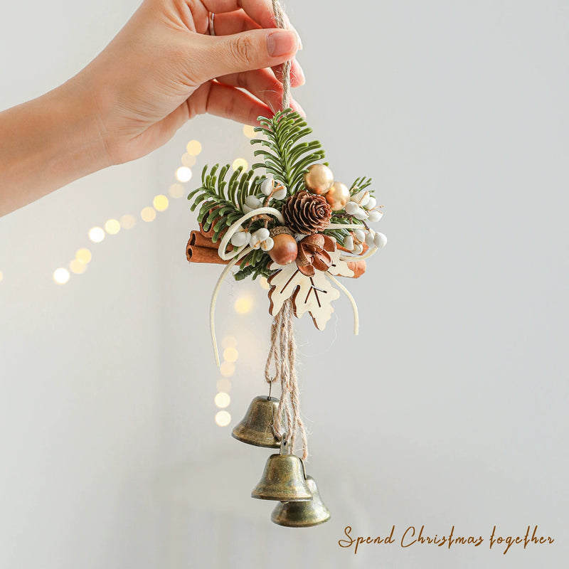 Luxury Christmas Bell Ornaments Set - 9 Styles for Door Hanging, Tree Decor, Window Display & Wall Hangings, Faux Floral Arrangements, Holiday Party Decor