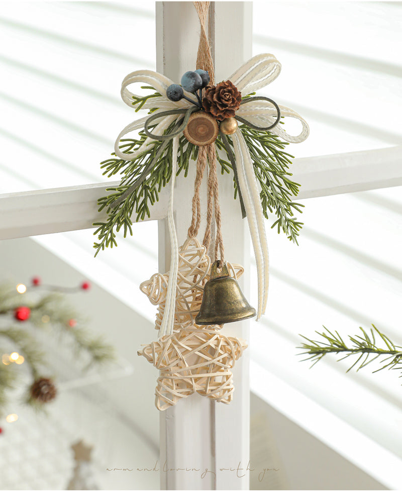 Luxury Christmas Bell Ornaments Set - 9 Styles for Door Hanging, Tree Decor, Window Display & Wall Hangings, Faux Floral Arrangements, Holiday Party Decor