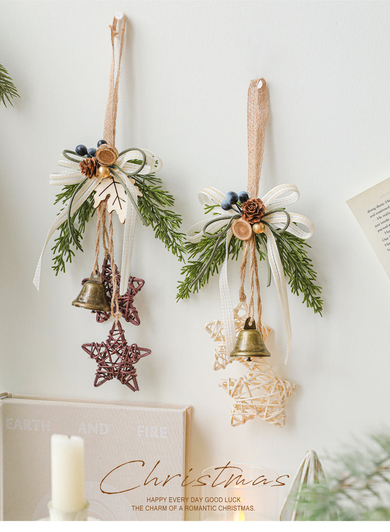 Luxury Christmas Bell Ornaments Set - 9 Styles for Door Hanging, Tree Decor, Window Display & Wall Hangings, Faux Floral Arrangements, Holiday Party Decor