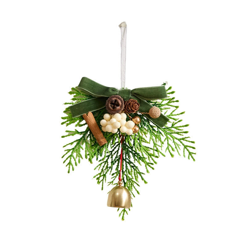 Christmas Bell & Bow Ornaments Set, 6.5" Holiday Decorations with Ribbon, 6 Styles for Tree, Mantel, Wreath & Gift Wrapping