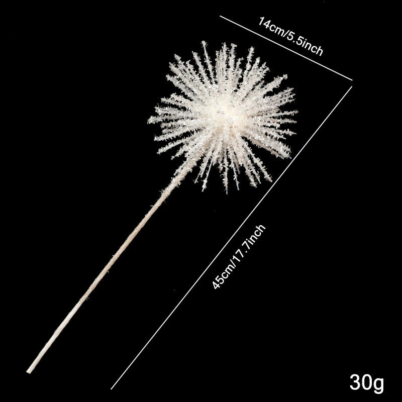 Christmas Glitter Spray Stems, 18" Foam Holiday Decor, Gold, White, Silver, Red, Perfect for Vases, Home Decor, Weddings & Seasonal Arrangements