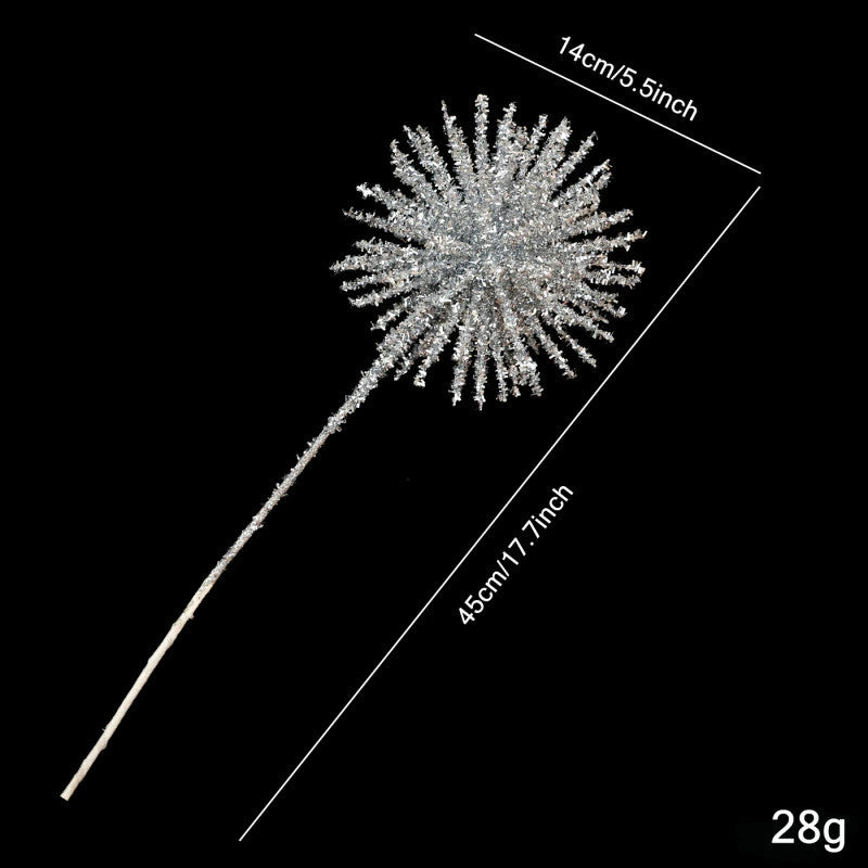 Christmas Glitter Spray Stems, 18" Foam Holiday Decor, Gold, White, Silver, Red, Perfect for Vases, Home Decor, Weddings & Seasonal Arrangements