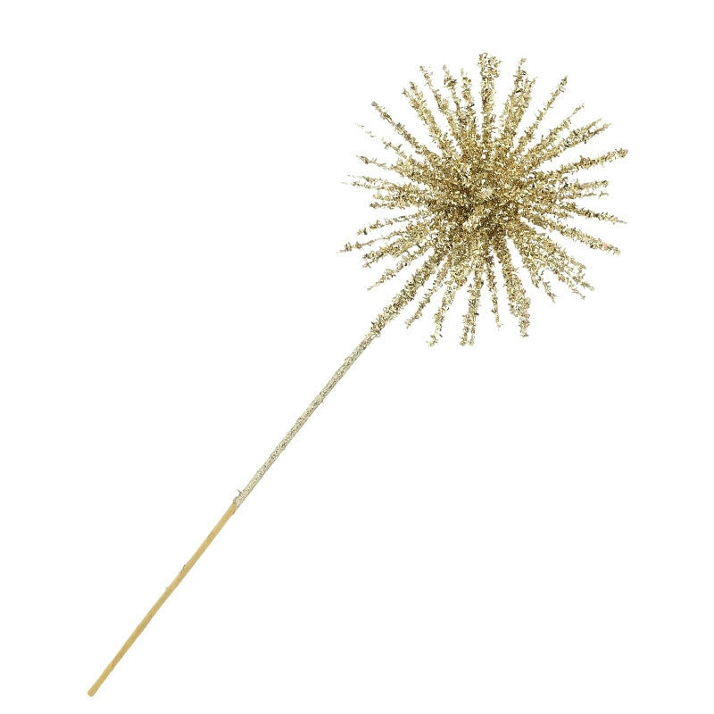 Christmas Glitter Spray Stems, 18" Foam Holiday Decor, Gold, White, Silver, Red, Perfect for Vases, Home Decor, Weddings & Seasonal Arrangements