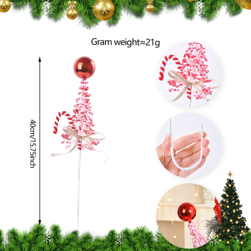 Set of 5 Realistic Christmas Lollipop Ornaments, DIY Holiday Decor for Tree, Wreaths & Centerpieces, Bulk Party Supplies (Red & White)