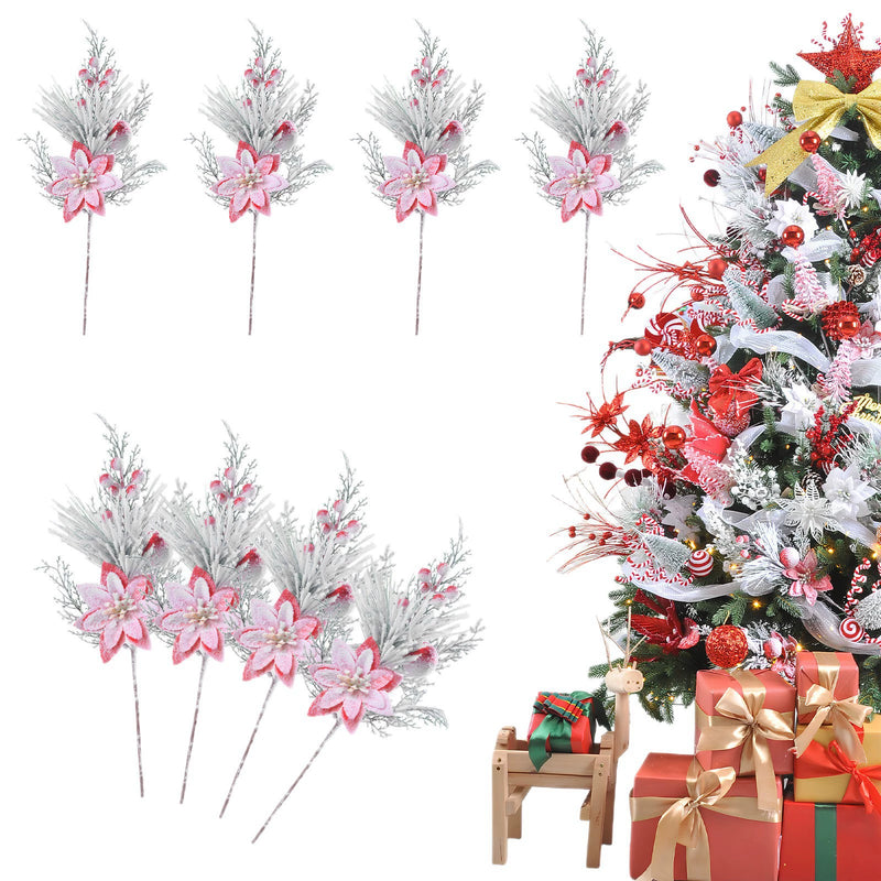 Set of 5 Realistic Christmas Lollipop Ornaments, DIY Holiday Decor for Tree, Wreaths & Centerpieces, Bulk Party Supplies (Red & White)