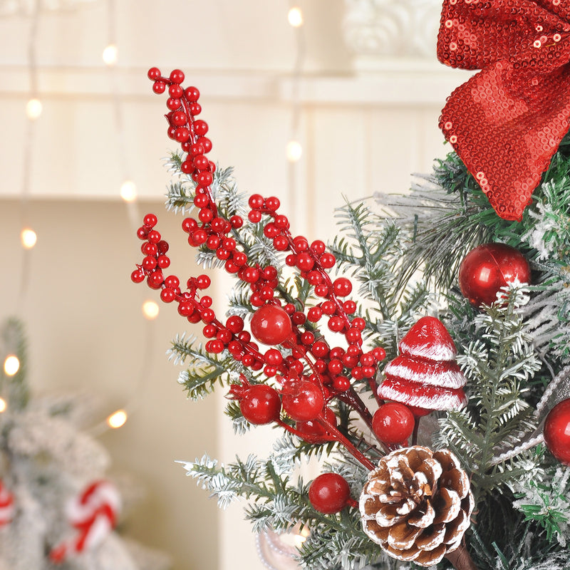 Set of 5 Realistic Christmas Lollipop Ornaments, DIY Holiday Decor for Tree, Wreaths & Centerpieces, Bulk Party Supplies (Red & White)