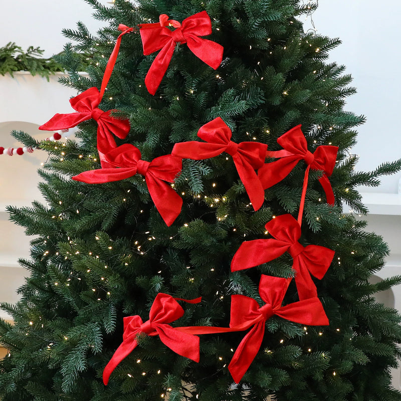 Bow Garland Christmas Tree Decor, 71" Festive Ribbon Banner, Holiday Party, Wedding, Home Decor