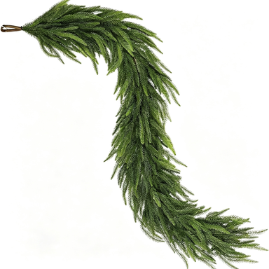 Christmas Norfolk Pine Garland, 106" PE Artificial Pine Garland, Holiday Decor, Indoor Vase Arrangement, Wedding & Event Decor