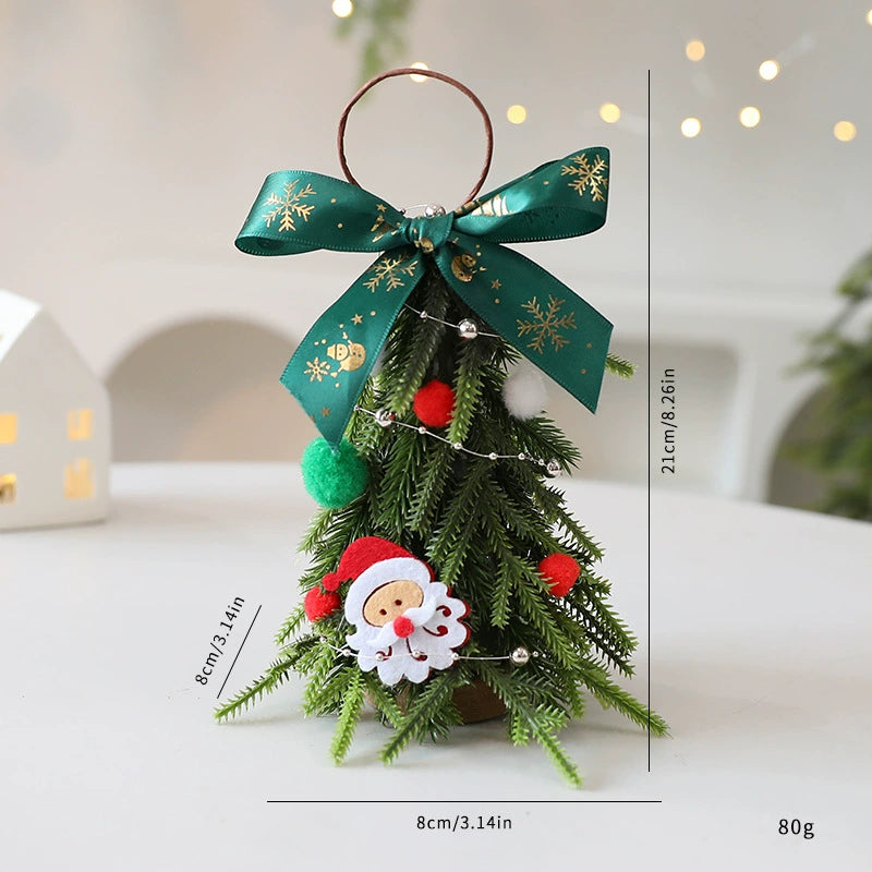 Mini Christmas Tree Ornaments, 8" Height, Realistic Faux Greenery, Perfect for DIY Holiday Decor, Wedding Centerpieces, Home Styling