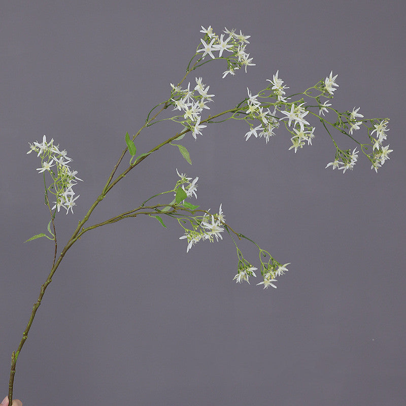 Snow Willow & Dancing Lady Orchid Faux Floral Stem, 47" Long, Real-Touch Silk, Perfect for Wedding Decor, Home Arrangements, and Commercial Spaces
