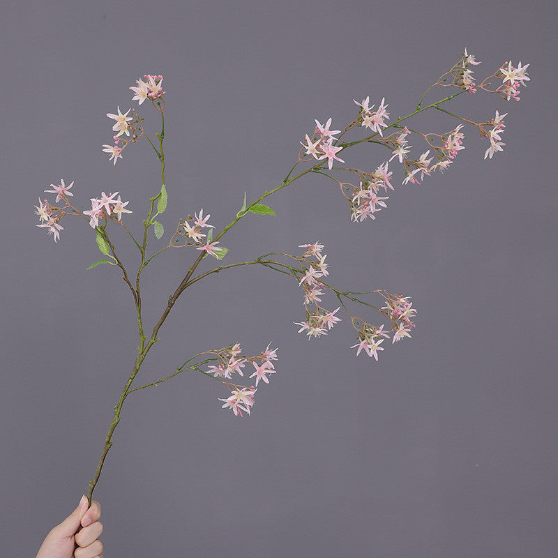Snow Willow & Dancing Lady Orchid Faux Floral Stem, 47" Long, Real-Touch Silk, Perfect for Wedding Decor, Home Arrangements, and Commercial Spaces