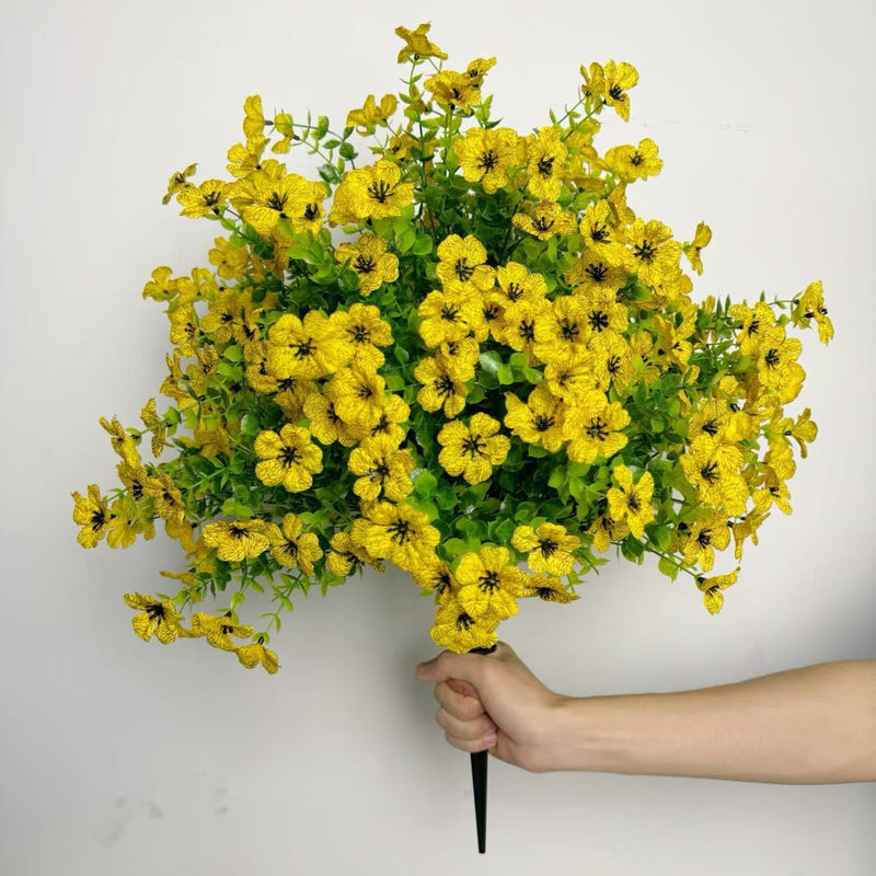 Artificial Violet Flowers - 14" Plastic Stems for Weddings, Outdoor Decor & Home Arrangements - Bulk Discounts Available