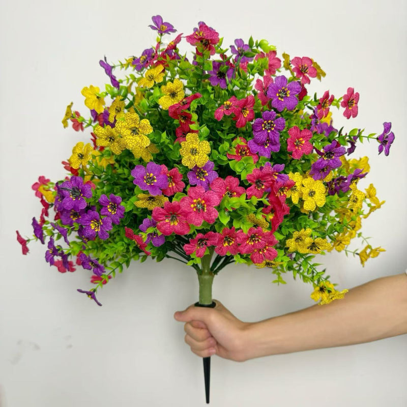 Artificial Violet Flowers - 14" Plastic Stems for Weddings, Outdoor Decor & Home Arrangements - Bulk Discounts Available