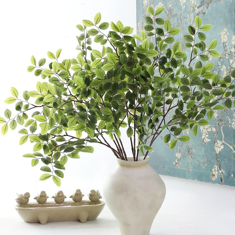 Artificial Crape Myrtle Leaves, 31" Long, 13" Wide, Green/Burgundy/Orange-Red, Indoor Decor, Wedding Arrangements, Bulk Discounts