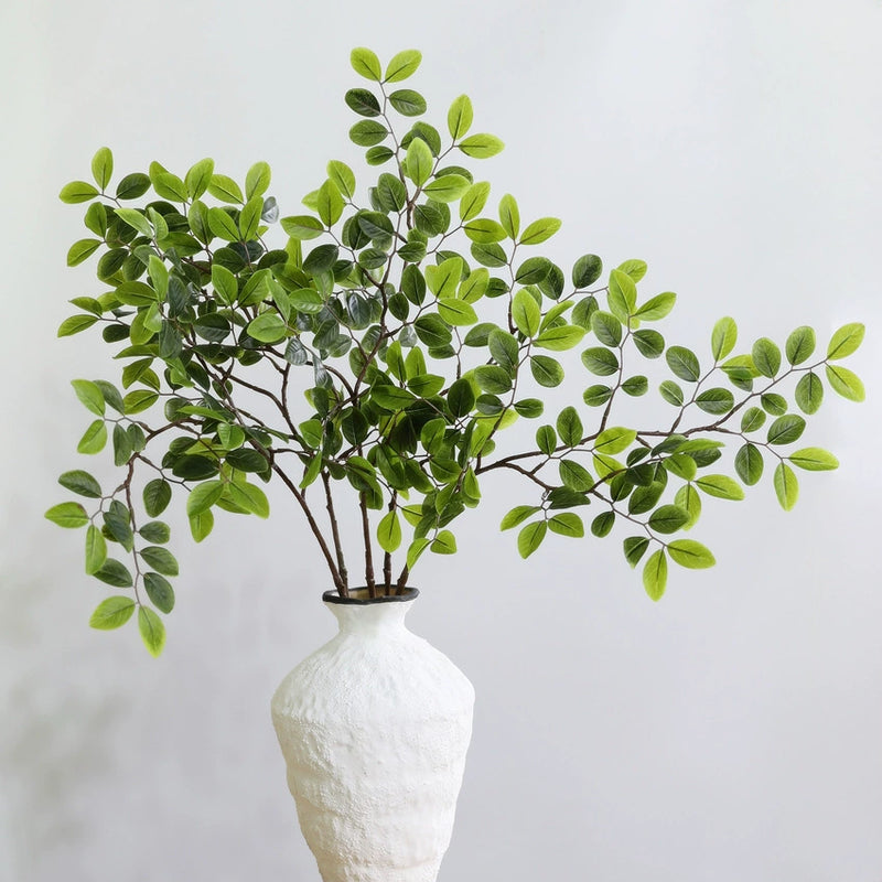 Artificial Crape Myrtle Leaves, 31" Long, 13" Wide, Green/Burgundy/Orange-Red, Indoor Decor, Wedding Arrangements, Bulk Discounts