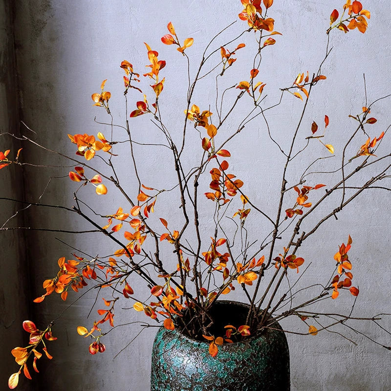 59" Red Maple Leaf Artificial Branches, Bendable Stems for Vase Arrangements, Home Decor, Wedding & Event Styling
