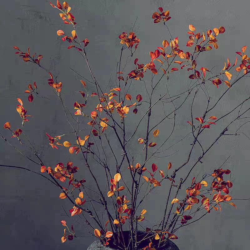 59" Red Maple Leaf Artificial Branches, Bendable Stems for Vase Arrangements, Home Decor, Wedding & Event Styling