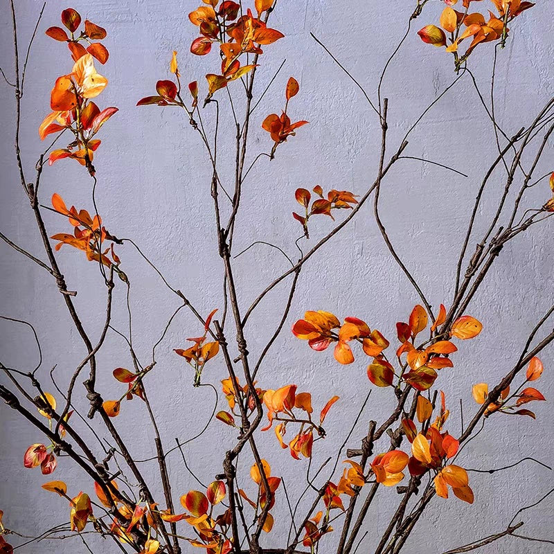 59" Red Maple Leaf Artificial Branches, Bendable Stems for Vase Arrangements, Home Decor, Wedding & Event Styling