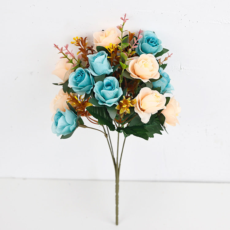 Silk Mini Rose Stems - 14" Artificial Roses, 12 Blooms per Stem, Wedding & Home Decor, Vase Fillers, DIY Floral Arrangements