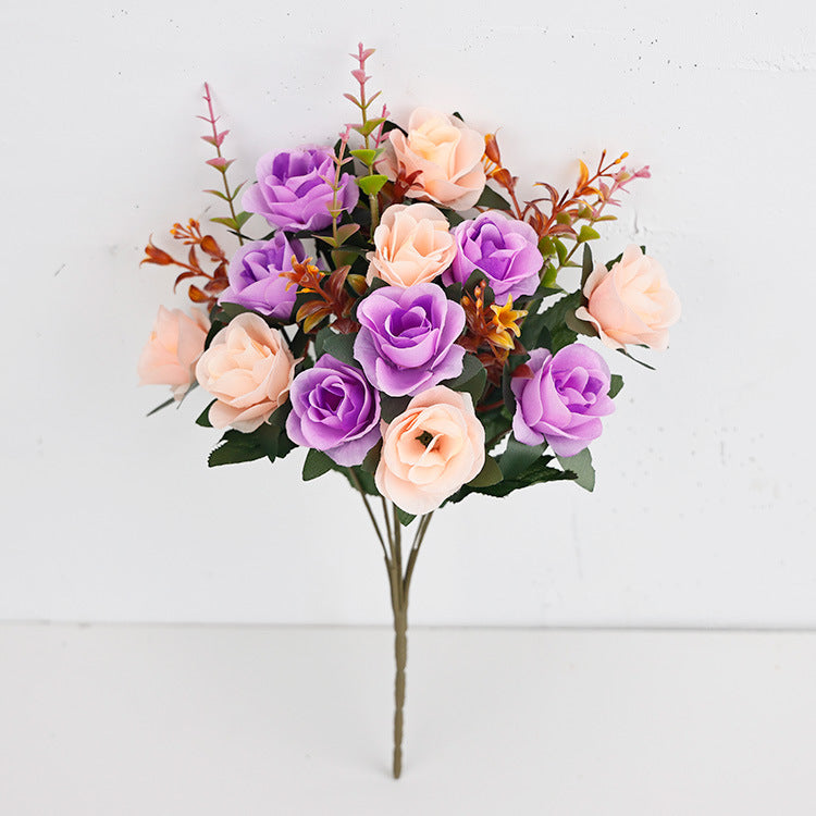 Silk Mini Rose Stems - 14" Artificial Roses, 12 Blooms per Stem, Wedding & Home Decor, Vase Fillers, DIY Floral Arrangements
