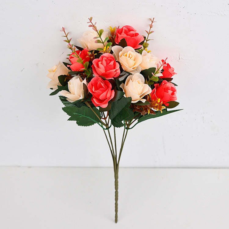 Silk Mini Rose Stems - 14" Artificial Roses, 12 Blooms per Stem, Wedding & Home Decor, Vase Fillers, DIY Floral Arrangements