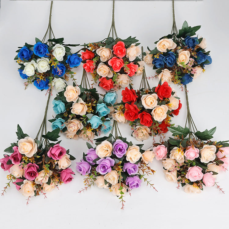 Silk Mini Rose Stems - 14" Artificial Roses, 12 Blooms per Stem, Wedding & Home Decor, Vase Fillers, DIY Floral Arrangements