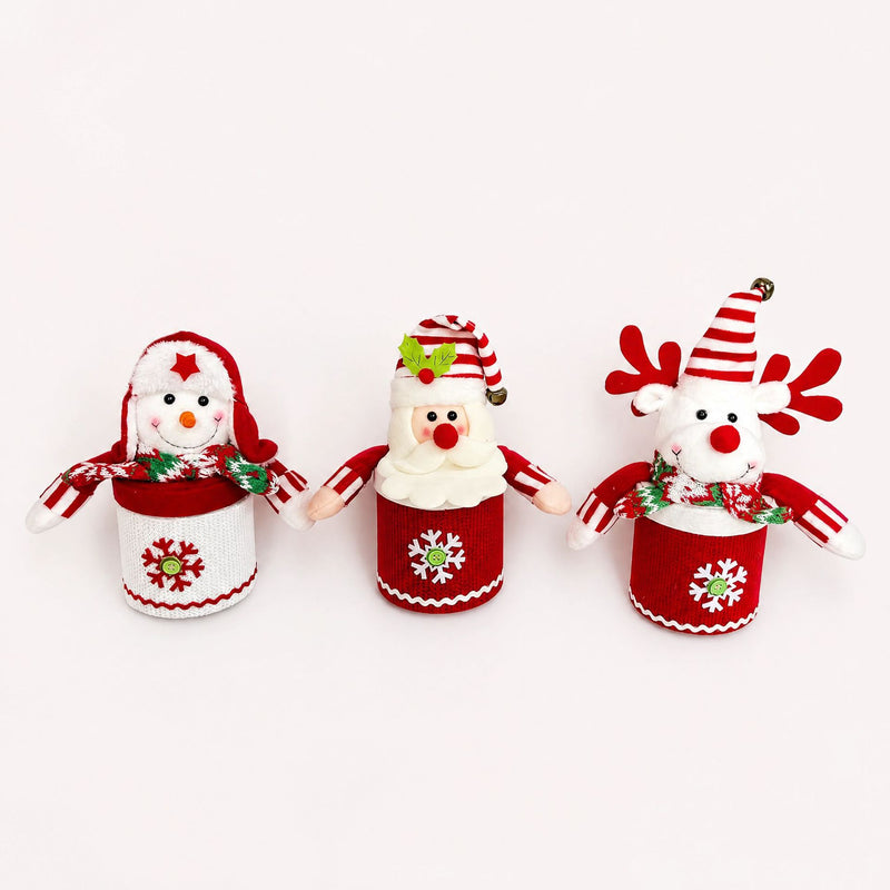 Christmas Apple Gift Box Set - 11" Festive Holiday Decor for Candy, Snacks & Small Gifts, Bulk Discounts Available (3 Styles)