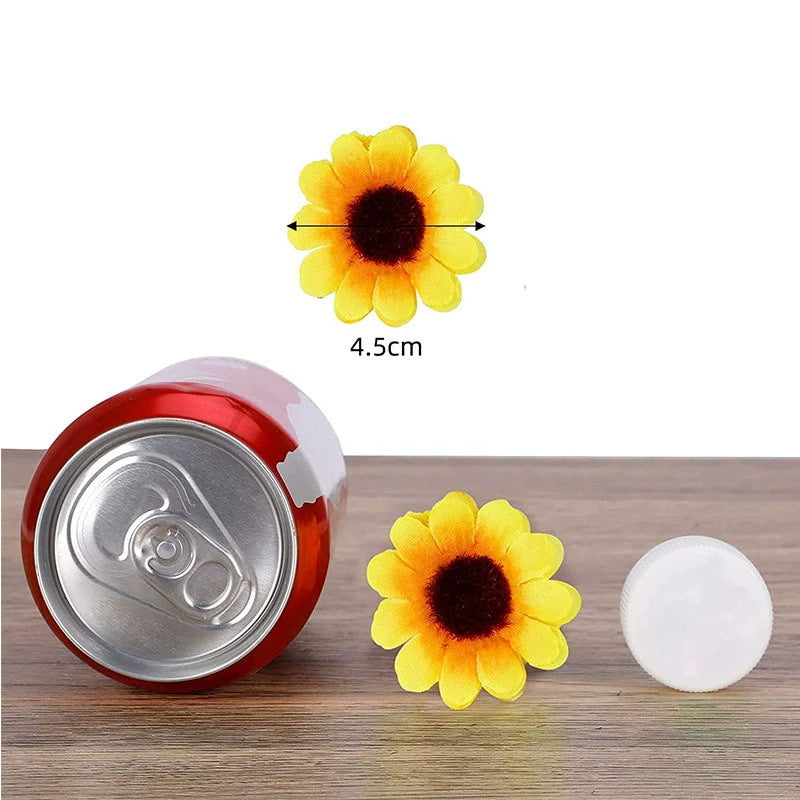 50 Bulk Sunflower Bouquet Heads, 1.8" Silk Artificial Flowers for DIY Wedding Decor, Home Arrangements, Centerpieces & Boutique Displays