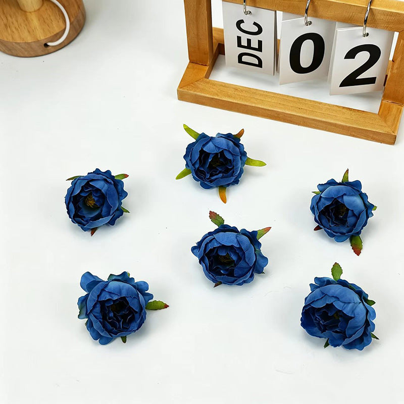 Silk Peony & Rose Flowers - 2" Wide Realistic DIY Wedding Bouquets, Home Decor, Centerpieces (10-Pack)
