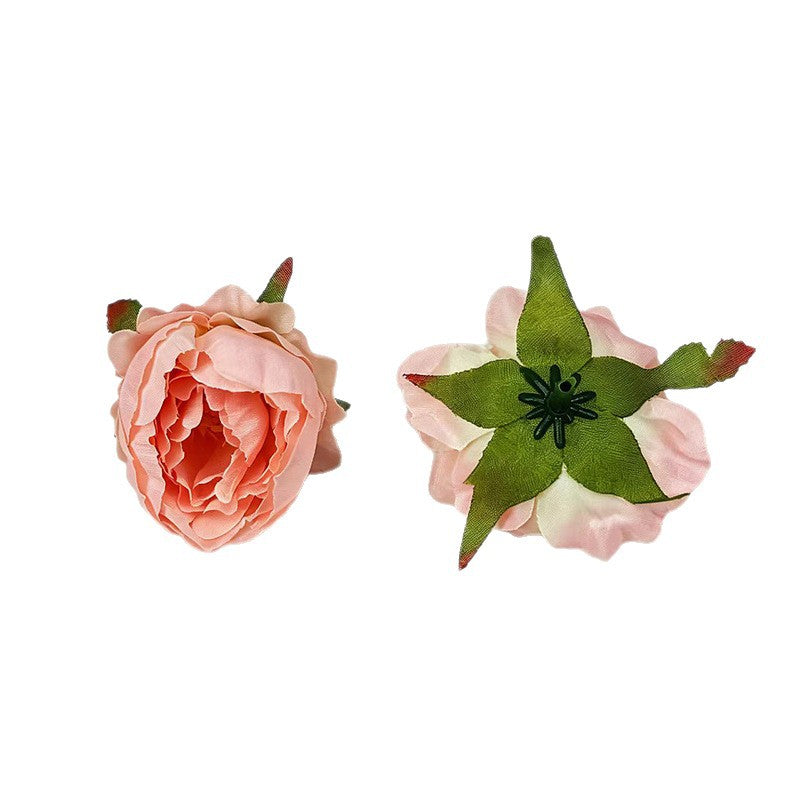 Silk Peony & Rose Flowers - 2" Wide Realistic DIY Wedding Bouquets, Home Decor, Centerpieces (10-Pack)