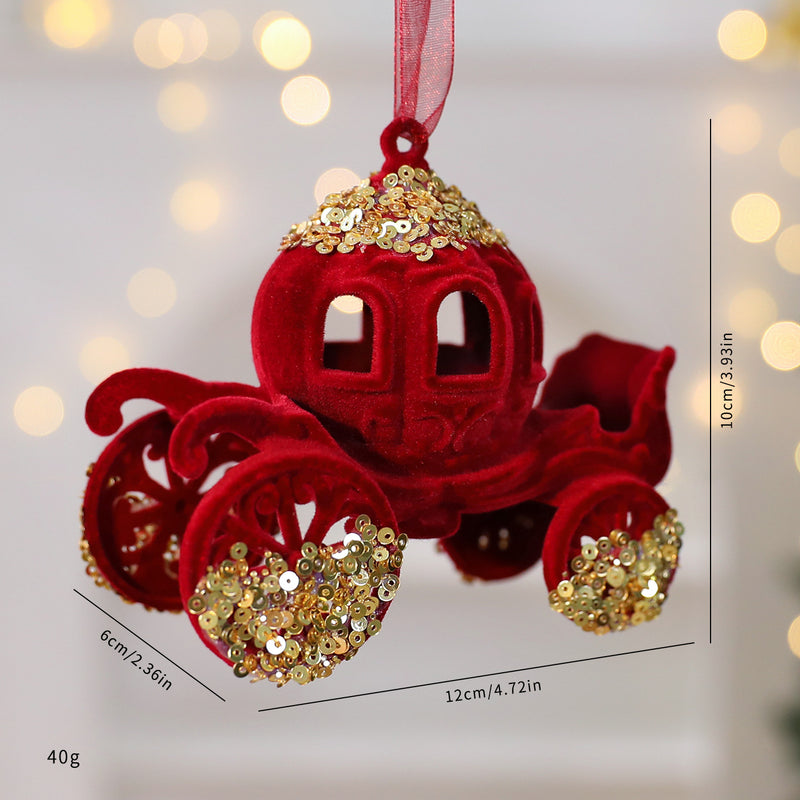 Red Velvet Snowflake Christmas Ornament, Elegant Holiday Decor, Perfect for Trees, Mantels, and Festive Displays