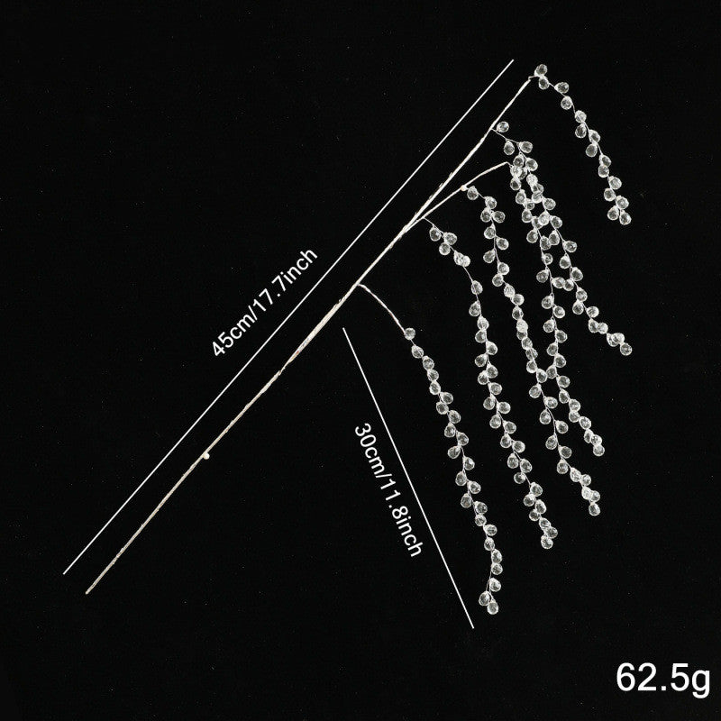 White Crystal Acrylic Christmas Tree Stems, Set of 7 Styles, Holiday Decor for Home, Weddings & Parties