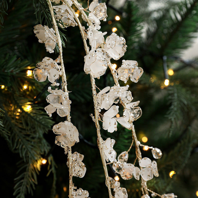 White Crystal Acrylic Christmas Tree Stems, Set of 7 Styles, Holiday Decor for Home, Weddings & Parties
