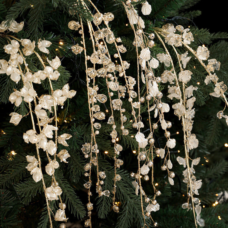 White Crystal Acrylic Christmas Tree Stems, Set of 7 Styles, Holiday Decor for Home, Weddings & Parties