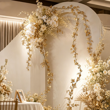 Golden Artificial Vine Garland, 71" Long, Festive Decor for Holidays, Weddings, Windows, and Walls